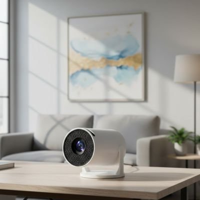 Mini projecteur dans le salon